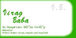 virag baba business card